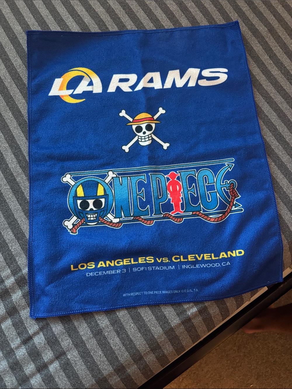LA Rams x One Piece Blue Graphic Fan Towel